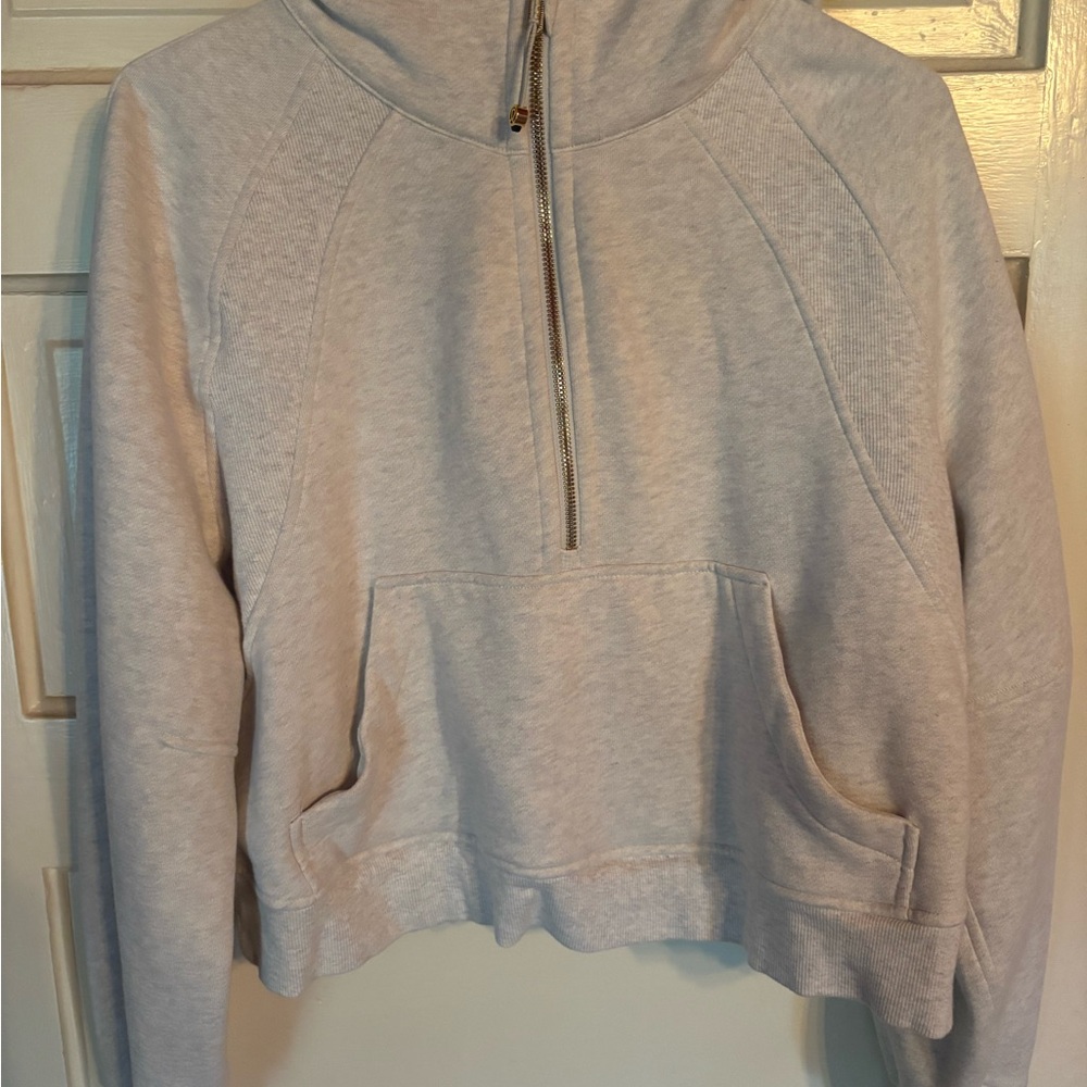 Lululemon Athletica Gray Crop Long Sleeve Hoodie